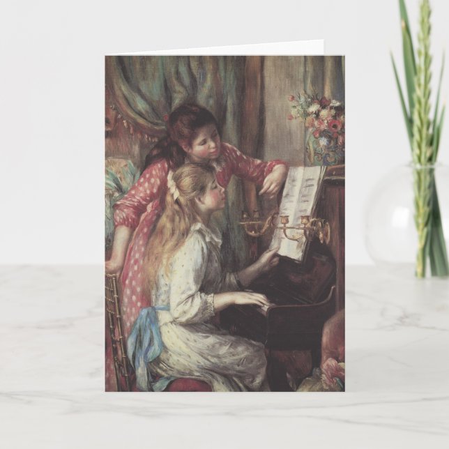 Carte Jeunes filles au piano par Pierre Renoir (Devant)