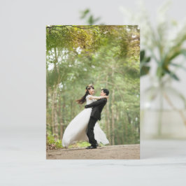 Carte Jeunes mariés parc de mariage jour de mariage mari