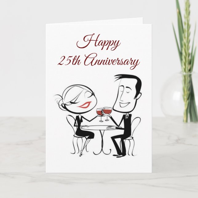 Carte **JEUX 25e ANNIVERSAIRE** À L'AMOUR DE MA VIE (Devant)