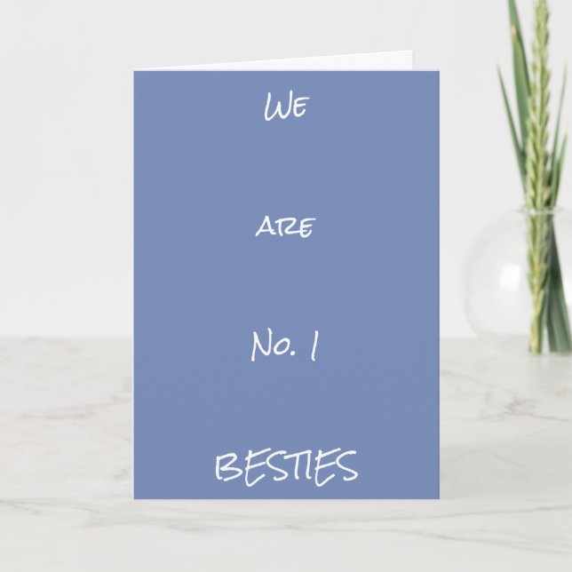 CARTE JEUX ANNIVERSAIRE À MON NO 1 *BESTIE* (Devant)