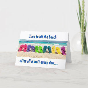 Carte JEUX ANNIVERSAIRE AVEC FLIP FLOPSCard