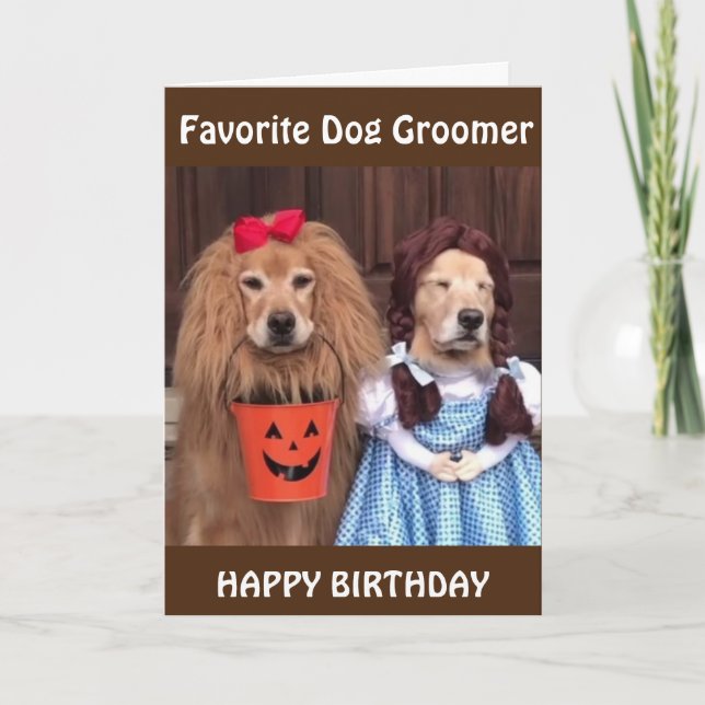 CARTE **JEUX ANNIVERSAIRE** FAVORIT ***GROUPE DE CHIENS* (Devant)