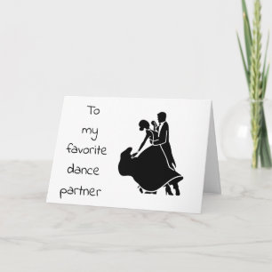 CARTE JEUX ANNIVERSAIRE "MON PARTENAIRE DE DANSE PRÉFÉRÉ
