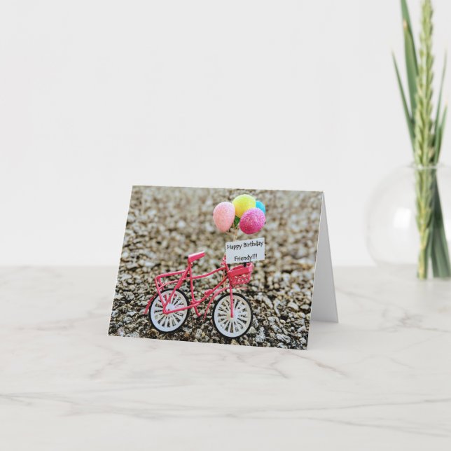 CARTE JEUX ANNIVERSAIRE POUR UN VÉLO AMI (Devant)