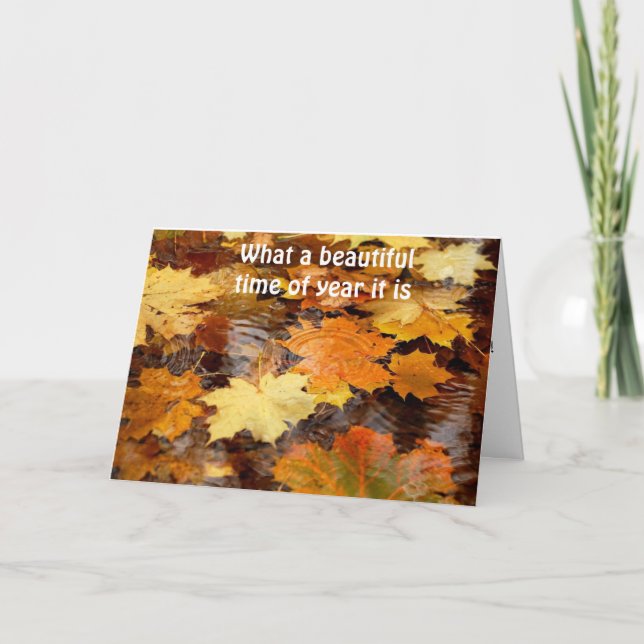 CARTE JEUX *ANNIVERSAIRE* SUR CETTE JOURNÉE D'AUTOMNE MA (Devant)