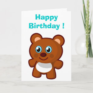 CARTE "JEUX ANNIVERSAIRE" TEDDY BEAR