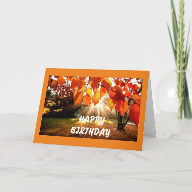 CARTE JEUX (AUTOMNE OU AUTOMNE) ANNIVERSAIRE POUR VOUS (Devant)