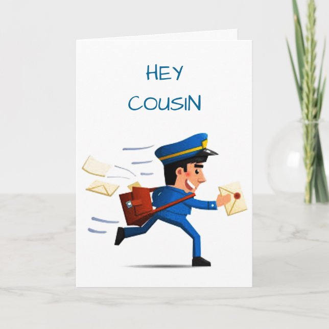 CARTE ***JEUX COUSIN D'ANNIVERSAIRE*** (Devant)