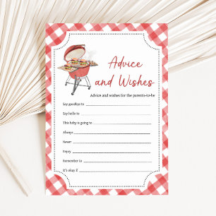 Carte Jeux de conseils et de vœux pour Baby Shower Red B
