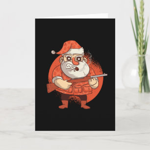 Carte Jeux de rennes - Santa chassant Rudolph