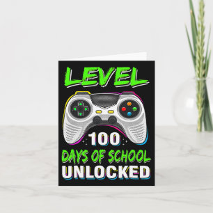 Carte Jeux Vidéo Niveau 100 Jours De L'École Étudié Déve