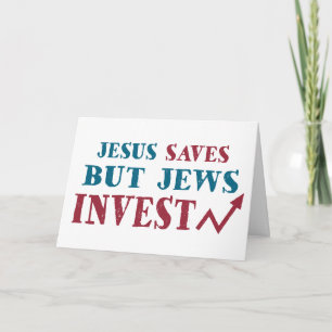 Carte Jews Invest - humour financier juif