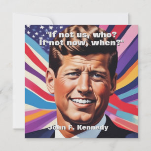 Carte JFK John F. Kennedy Citation Inspiration Motivatio