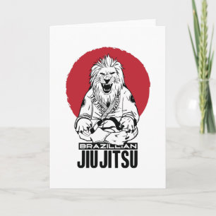 Carte Jitsu Jitsu Brésil Coucher de soleil rouge