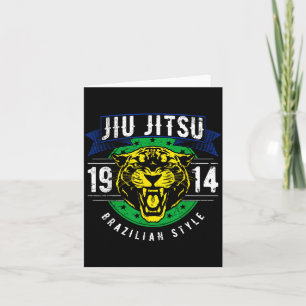 Carte Jiu Jitsu Brésilien 1914 Tête de Jaguar BJJ Brésil