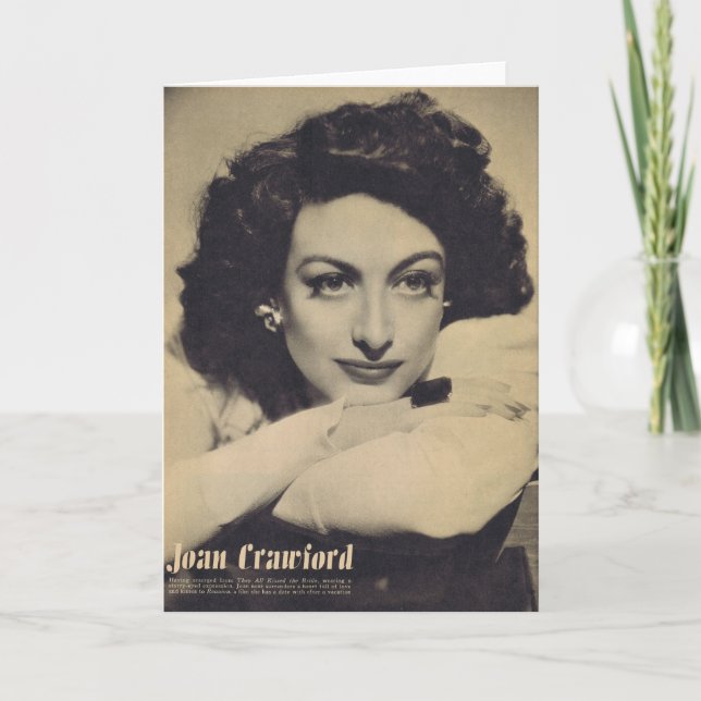 Carte Joan Crawford White Sweat Rotogravure Photo (Devant)