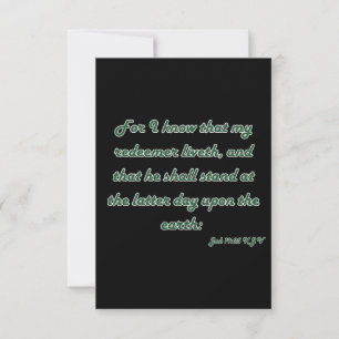 Carte Job 19:25 KJV Bible Scripture Salutation
