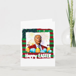 Carte Joe Biden drôle Joyeuses Pâques Confus 4 juillet