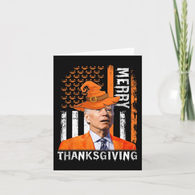 Carte Joe Biden Halloween Joyeux Thanksgiving US F (Devant)
