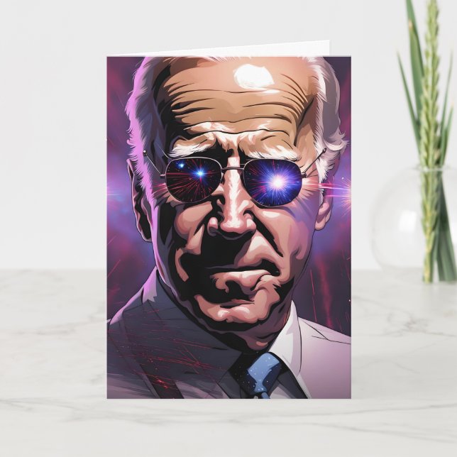 Carte Joe Biden Lunettes de soleil violet Arrière - plan (Devant)