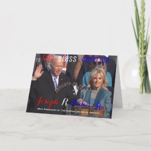 Carte Joe Biden serment d'investiture d'Office 2021