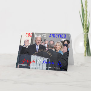 Carte Joe Biden serment d'investiture d'Office 2021