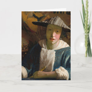Carte Johannes Vermeer - Fille avec une Flûte