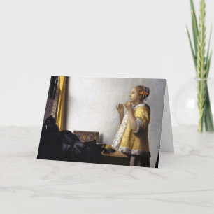 Carte Johannes Vermeer - Jeune femme avec collier perle