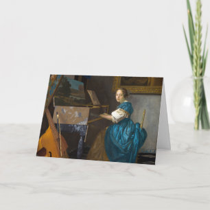 Carte Johannes Vermeer - Lady assise à une virginale