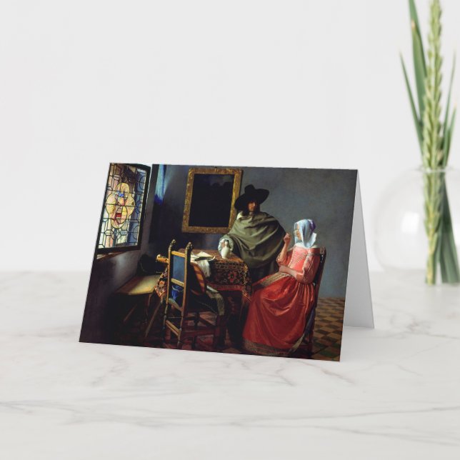 Carte Johannes Vermeer - Le verre du vin (Devant)