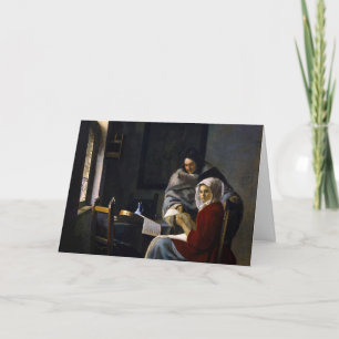 Carte Johannes Vermeer - Une fille interrompue à sa musi