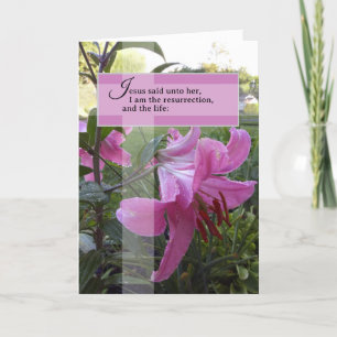 Carte John 11 Bonne résurrection dimanche Croix de Pâque