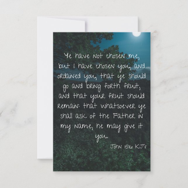 Carte John 15:16 KJV Bible Scripture Pic Greeting Card (Devant)