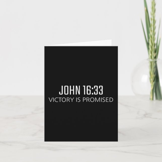 Carte John 16_33 - Victory Is Promised Bible Religious V (Devant)