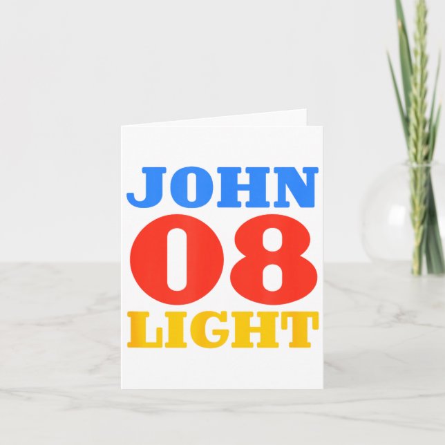 Carte John 8 Light Bible Chapter Jersey Design  (Devant)