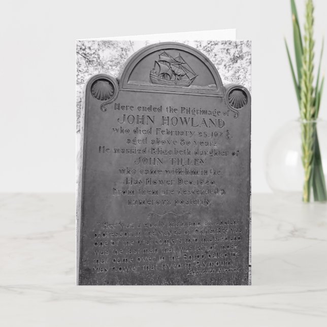Carte John Howland, passager Mayflower (Devant)