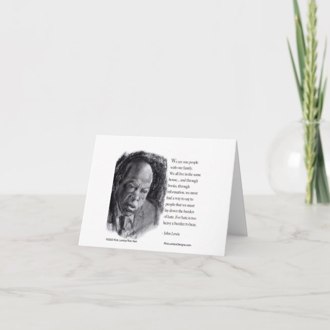 Carte John Lewis & Citation beau portrait (Devant)