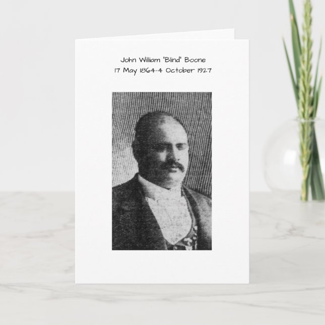 Carte John William "Blind" Boone (Devant)