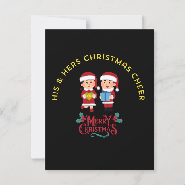 Carte Joie de Noël à Lui et à Elle (Dos)