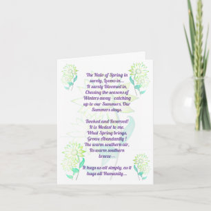 Carte Joies de printemps salutation