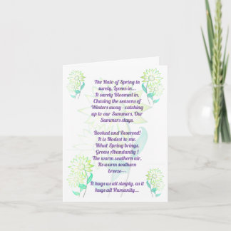Carte Joies de printemps salutation