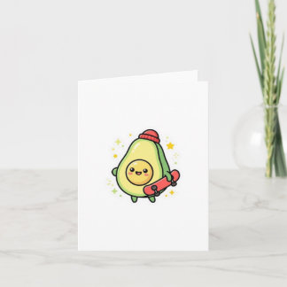 Carte Joli aimant bébé avocat Kawaii.