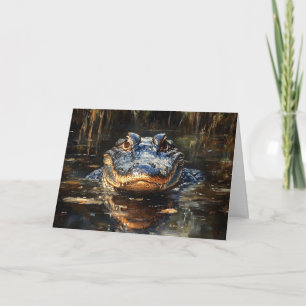 Carte Joli Alligator en Floride Everglades Peinture