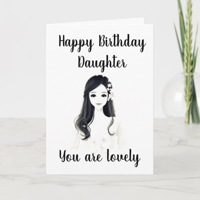 CARTE **JOLI ANNIVERSAIRE** À NOTRE "JOLIE FILLE" (Devant)