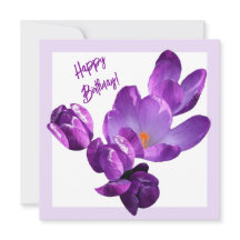 Joli anniversaire joli joli crocus violet floral