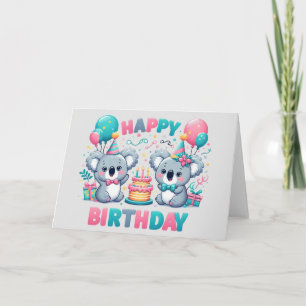 Carte Joli Anniversaire Koala Bears