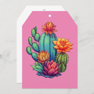 Carte Joli cactus en fleurs