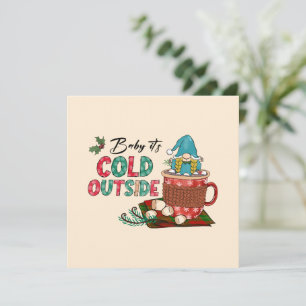 Carte Joli cadeau de Noël scandinave et cacao chaud