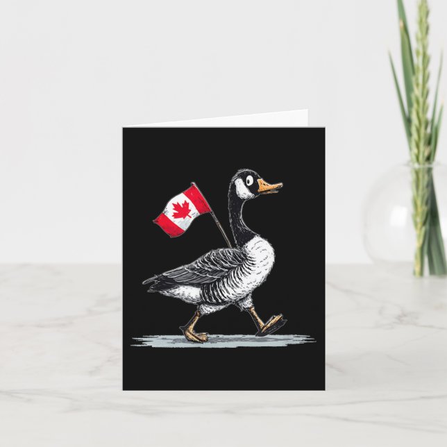 Carte Joli Canada Animal Regard Avec Oie Cool (Devant)