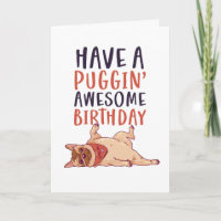 Joli Carlin Amoureux des chiens Drôle Puggin' Awes